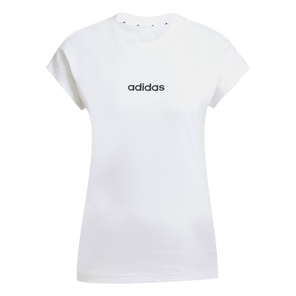 Camiseta Adidas M/C Logo Linear Feminina JC8239 Branco 4