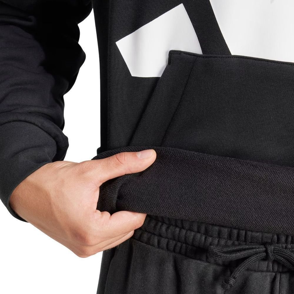 Moletom Adidas Big Logo Com Capuz Masculino IN6164 Preto/Branco 4
