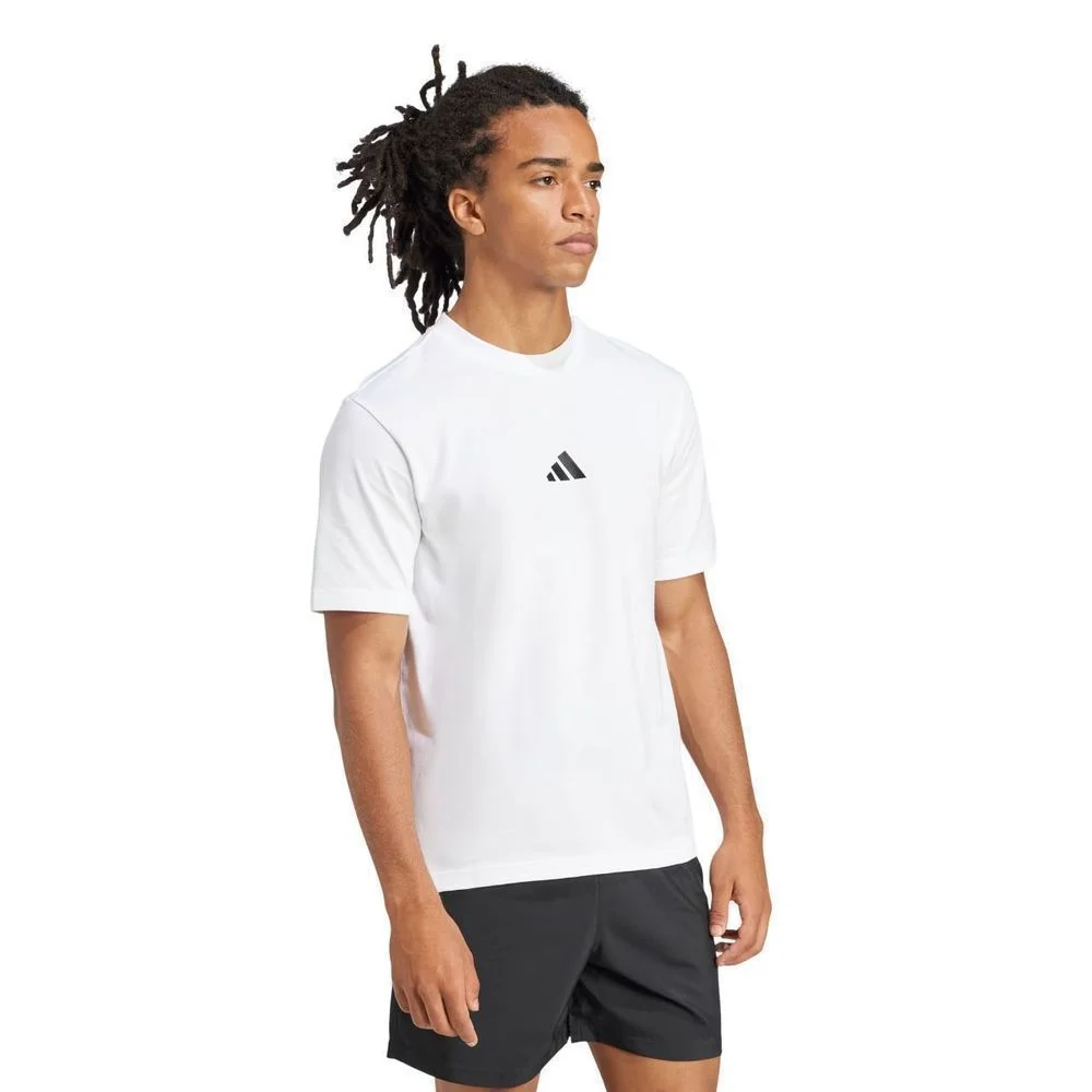 Camiseta Adidas M/C Small Logo Masculina JF1092 Branco/Preto 4