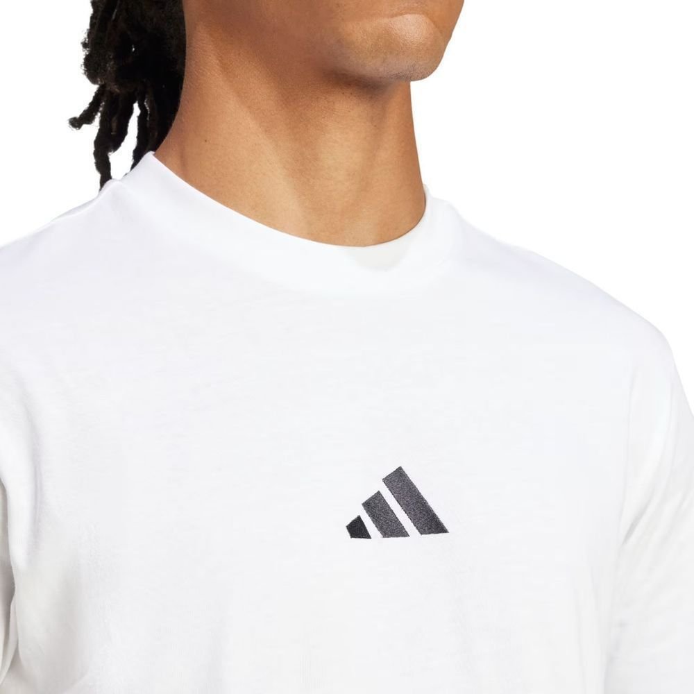 Camiseta Adidas M/C Small Logo Masculina JF1092 Branco/Preto 6