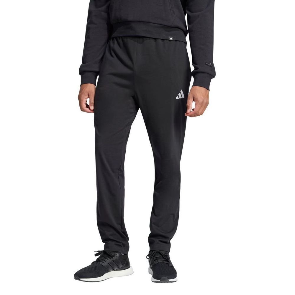 Calça Adidas Small Logo Single Jersey Masculina JF1105 Preto/Branco 2