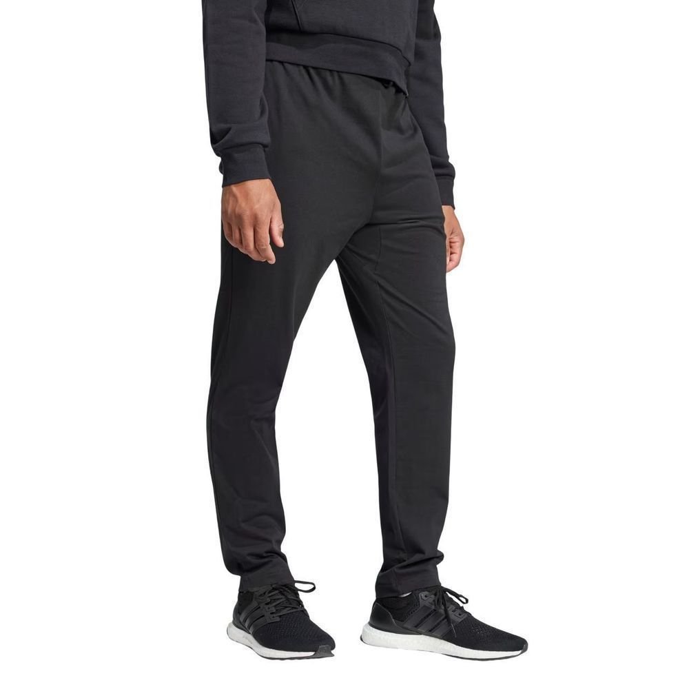 Calça Adidas Small Logo Single Jersey Masculina JF1105 Preto/Branco 4