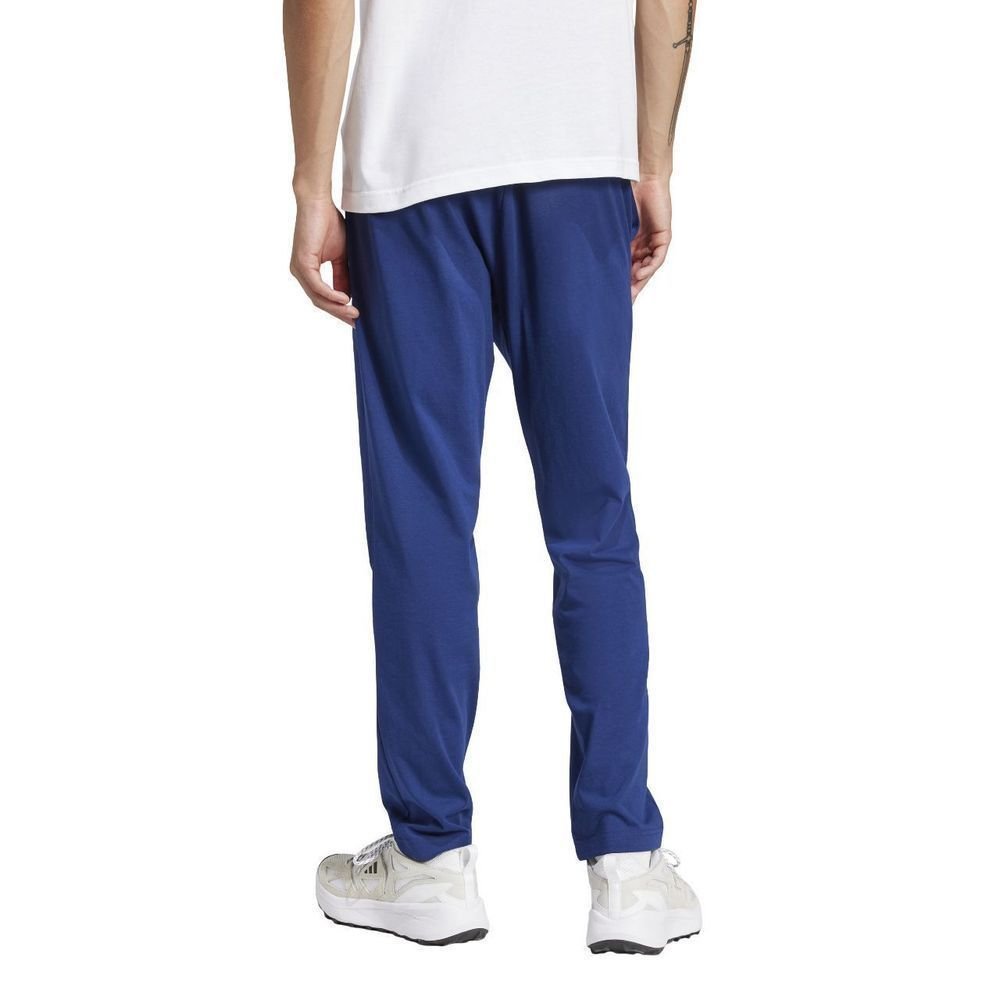 Calça Adidas Small Logo Single Jersey Masculina JF1108 Azul Marinho/Branco 2