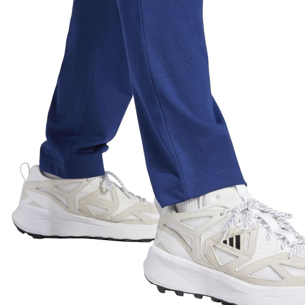 Calça Adidas Small Logo Single Jersey Masculina JF1108 Azul Marinho/Branco 4