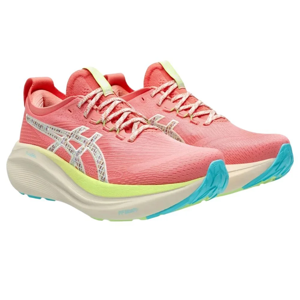 Tênis Asics Gel Nimbus 27 Tr Nature Bat Fem 1012B808-700 Coral