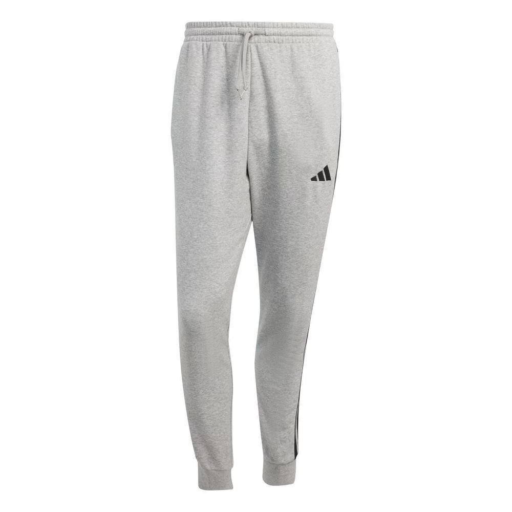 Calça Adidas French Terry 3 Stripes Masculina JE6346 Cinza Claro/Preto 4