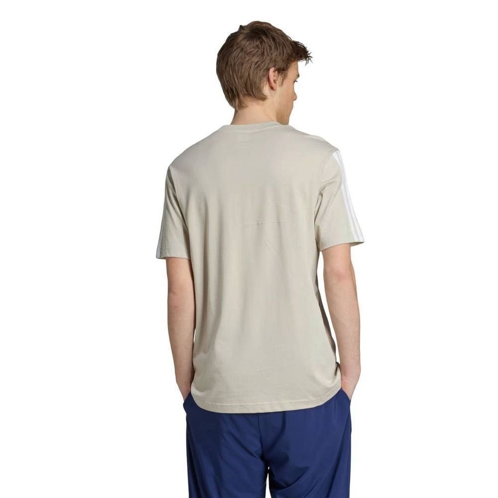 Camiseta Adidas M/C 3 Stripes Masculina JW1955 Bege 2