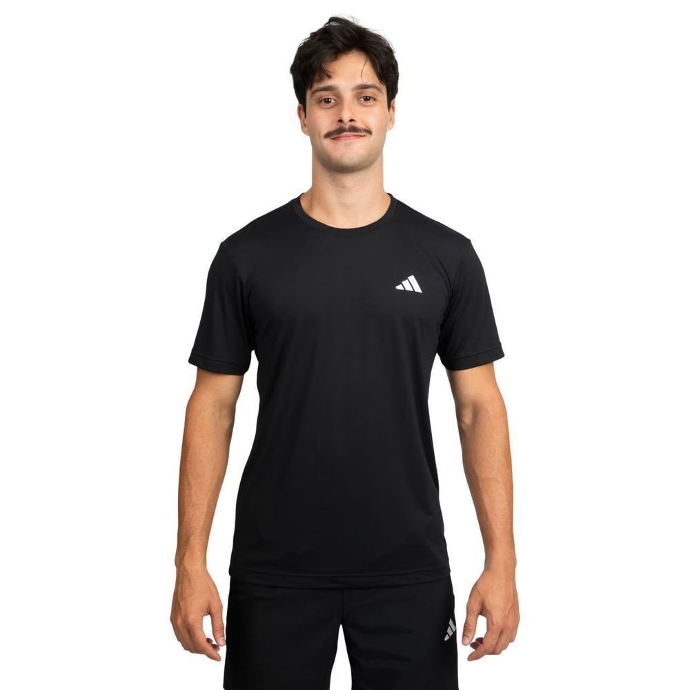 Camiseta Adidas M/C Own The Run 3 Listras Masculina JY1651 Preto/Branco 1