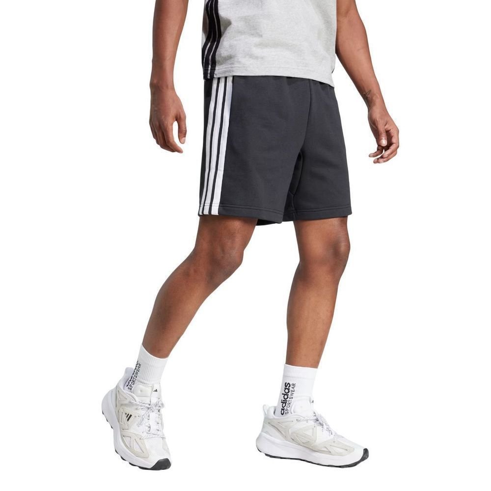 Shorts Adidas 3 Stripes French Terry Masculino JE6414 Preto/Branco 3