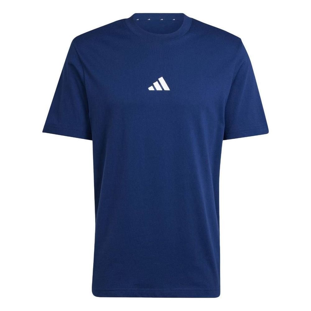 Camiseta Adidas M/C Small Logo Masculina JF1093 Azul/Branco 3