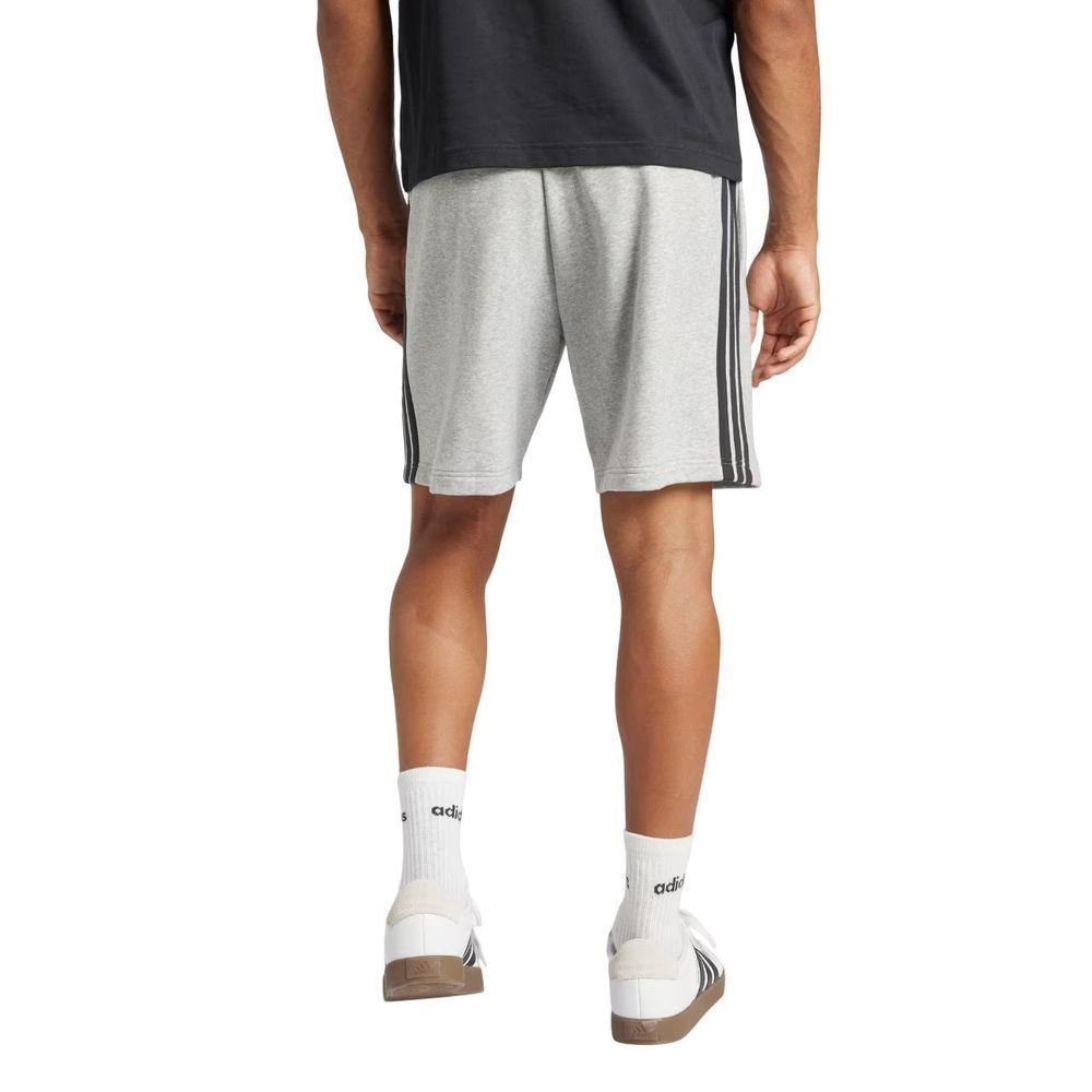 Shorts Adidas 3 Stripes French Terry Masculino JE6419 Cinza/Preto 3