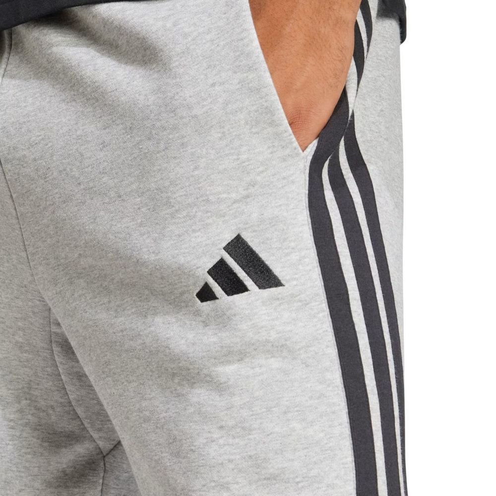Shorts Adidas 3 Stripes French Terry Masculino JE6419 Cinza/Preto 4