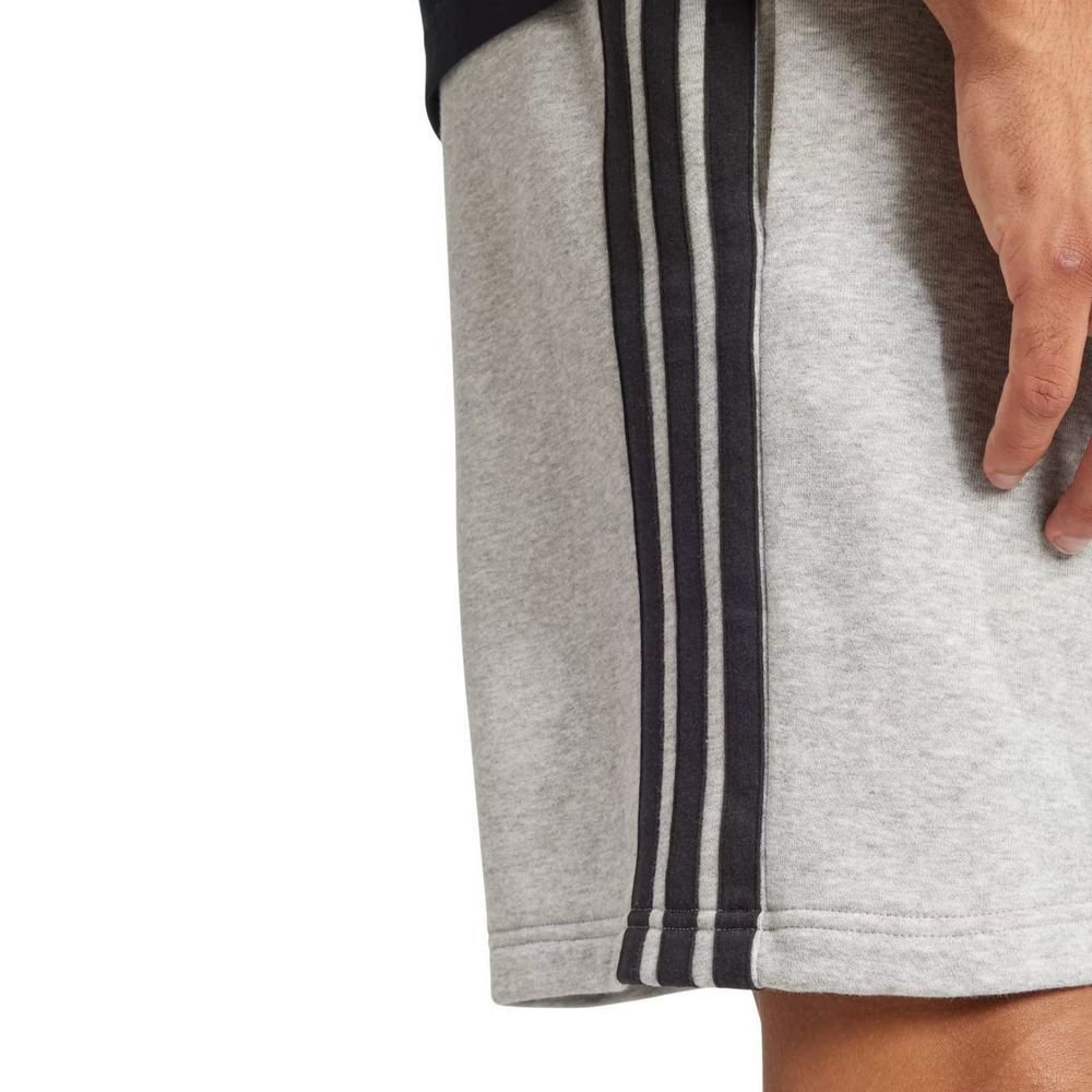 Shorts Adidas 3 Stripes French Terry Masculino JE6419 Cinza/Preto 5