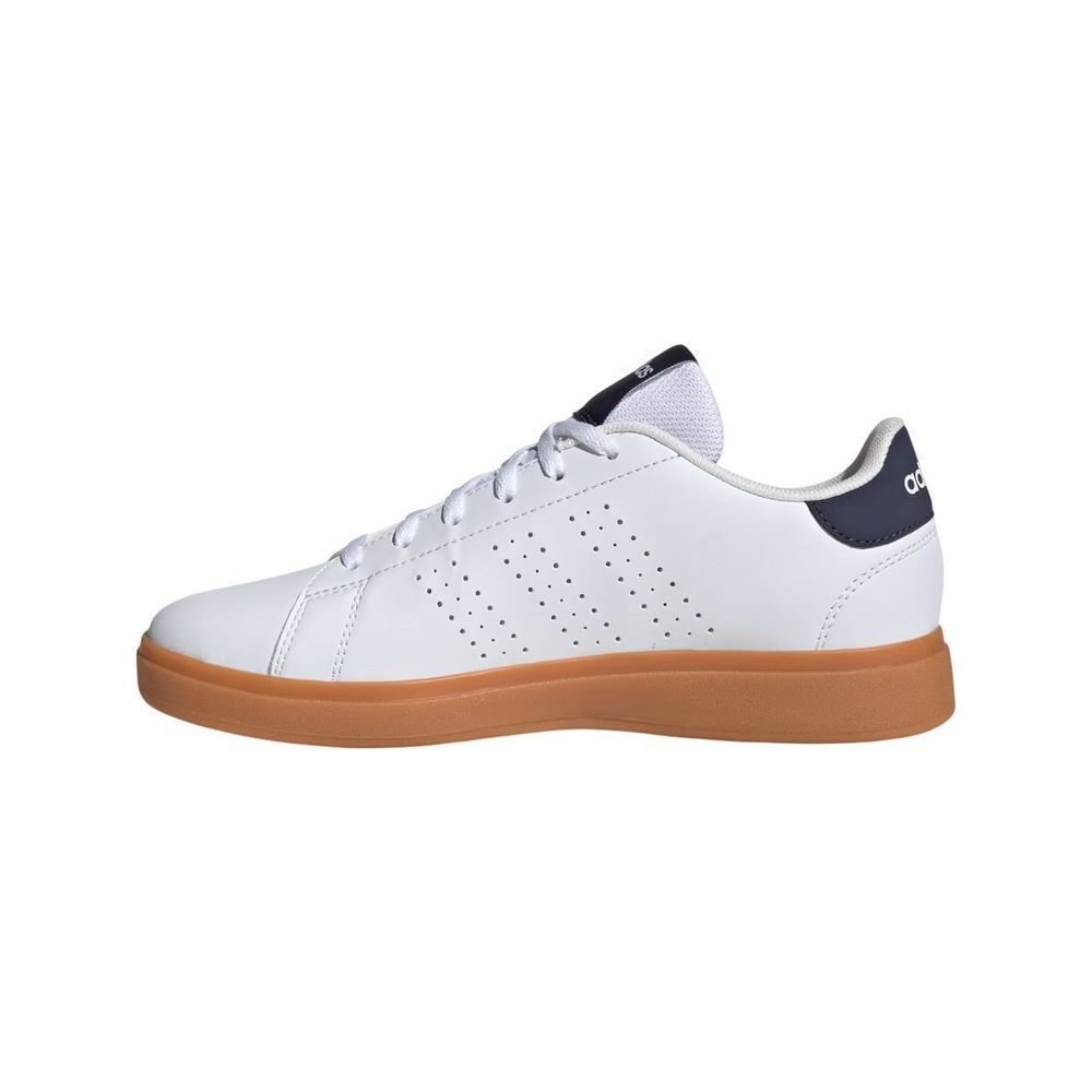 Tênis Juvenil Adidas Advantage Base 2.0 JI4190 Branco/Marrom 2
