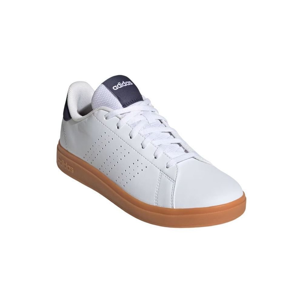 Tênis Juvenil Adidas Advantage Base 2.0 JI4190 Branco/Marrom 3