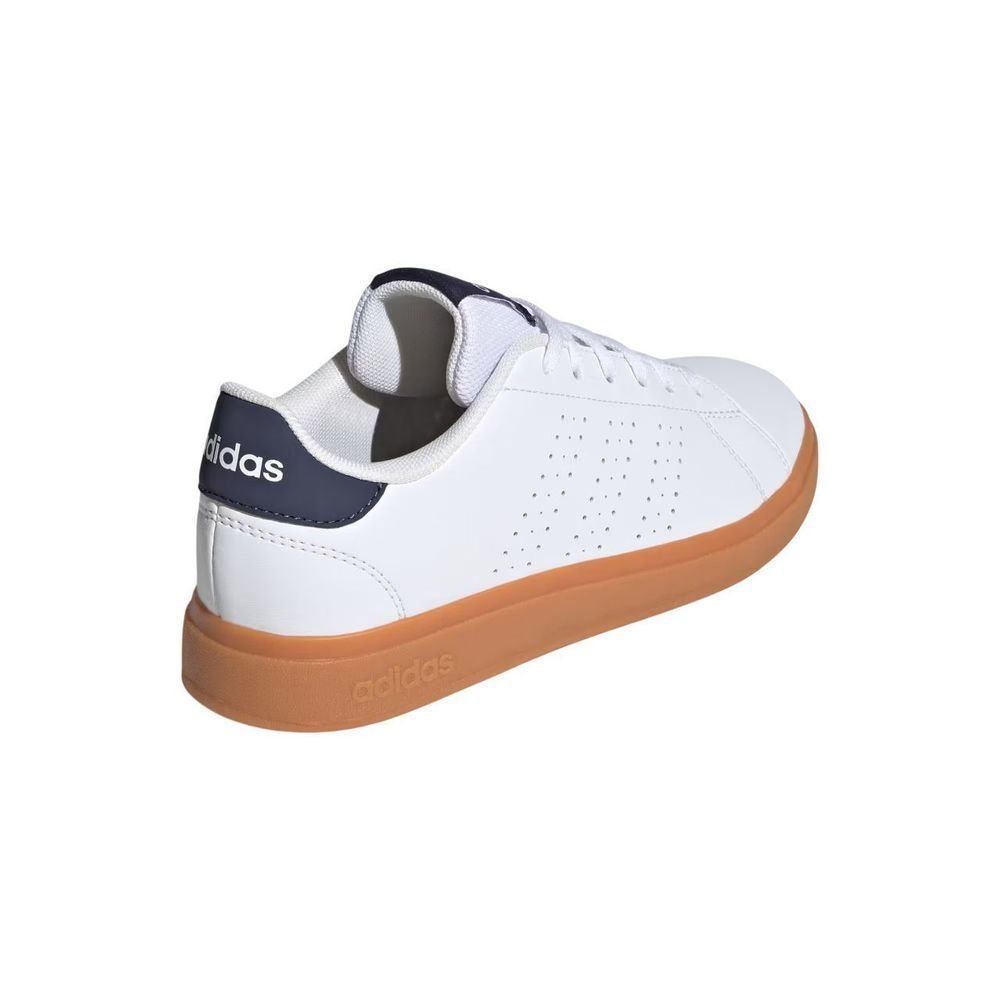 Tênis Juvenil Adidas Advantage Base 2.0 JI4190 Branco/Marrom 4
