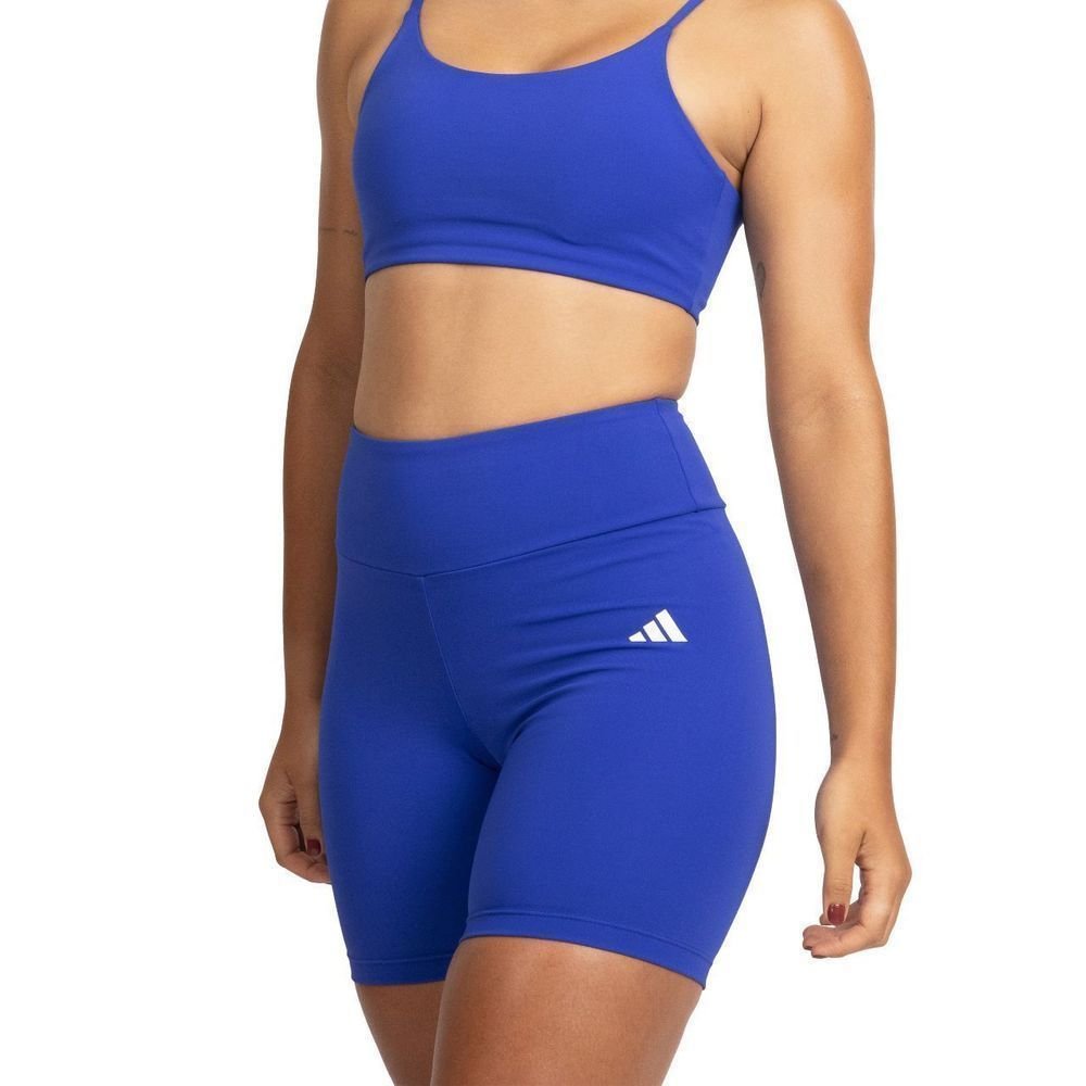Shorts Adidas Treino Básico Feminino JX9387 Azul 2