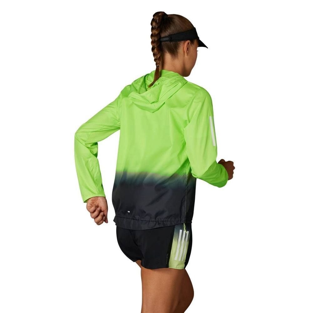 Jaqueta Corta Vento Adidas Own The Run Base Feminina JP0826 Verde 3