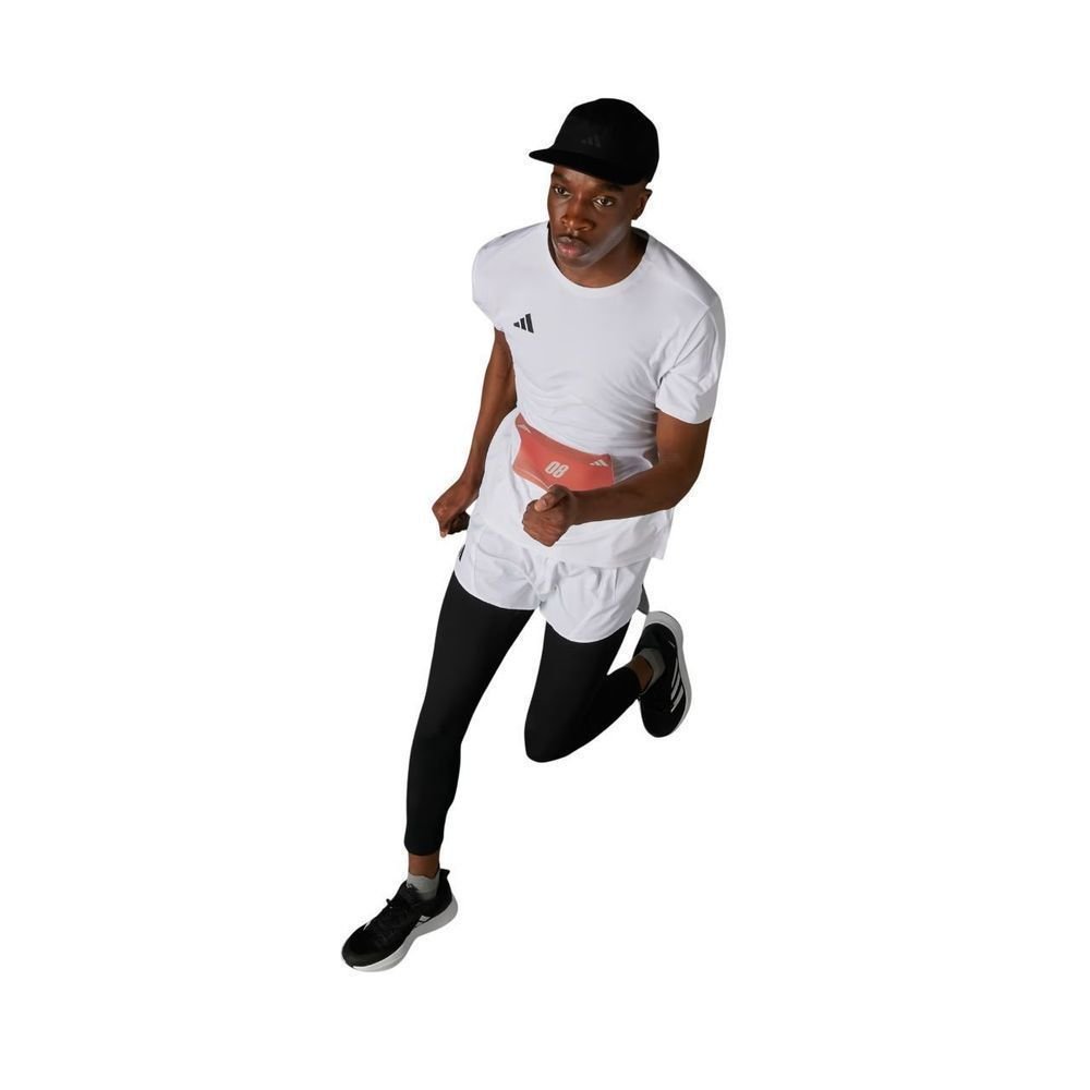 Camiseta Adidas M/C Adizero Essentials Masculina IN1157 Branco/Preto 3