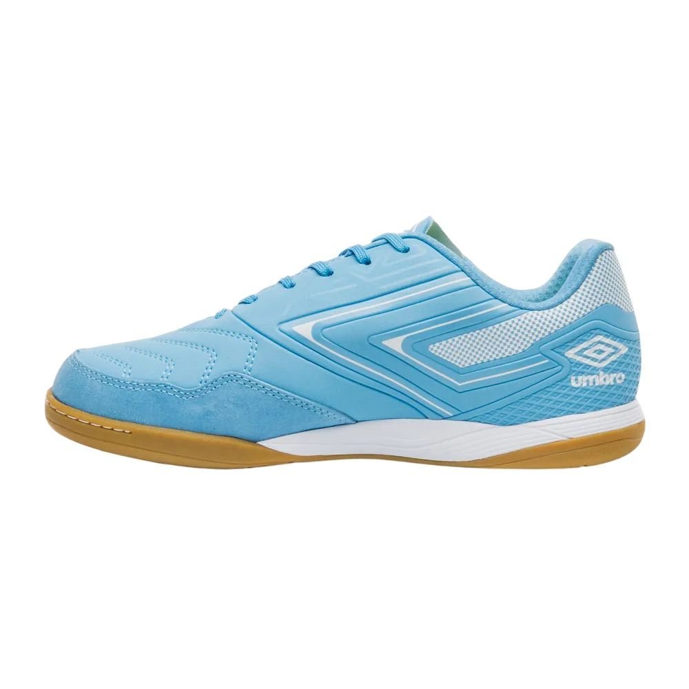 Chuteira Umbro Futsal Pro 5 Bump Club Masculina U01FB042-332 Azul Claro/Branco 2