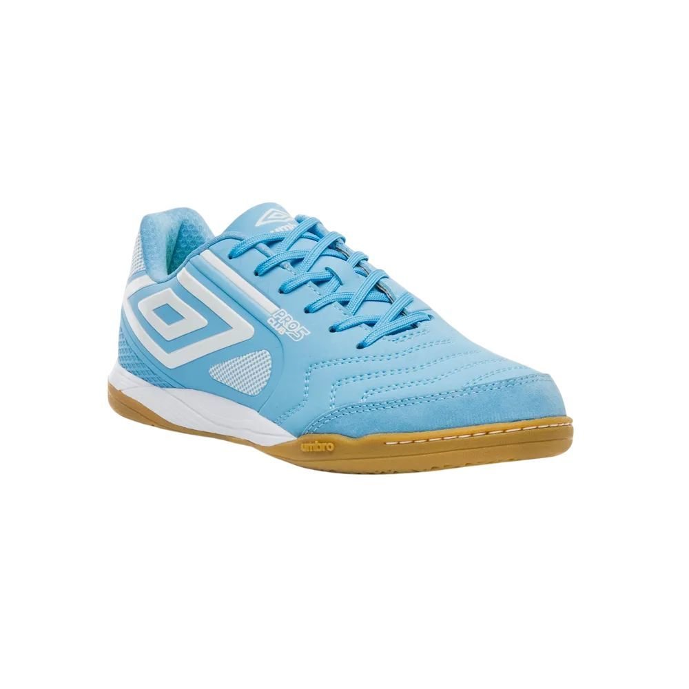 Chuteira Umbro Futsal Pro 5 Bump Club Masculina U01FB042-332 Azul Claro/Branco 3