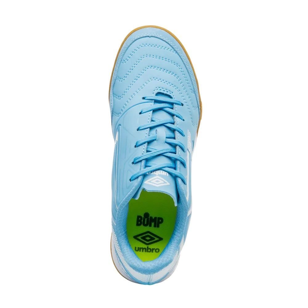 Chuteira Umbro Futsal Pro 5 Bump Club Masculina U01FB042-332 Azul Claro/Branco 4