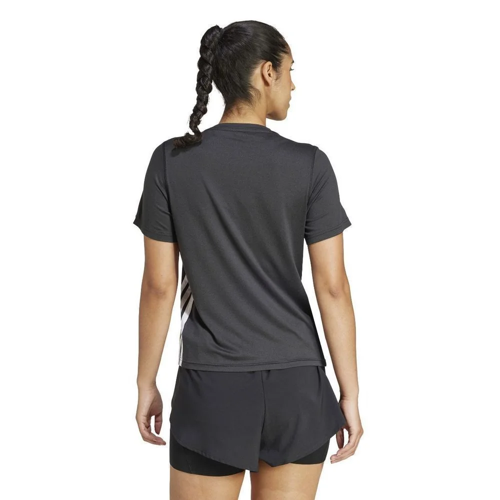 Camiseta Adidas M/C Train Essentials 3-Stripes Fem JH1392 Preto 2