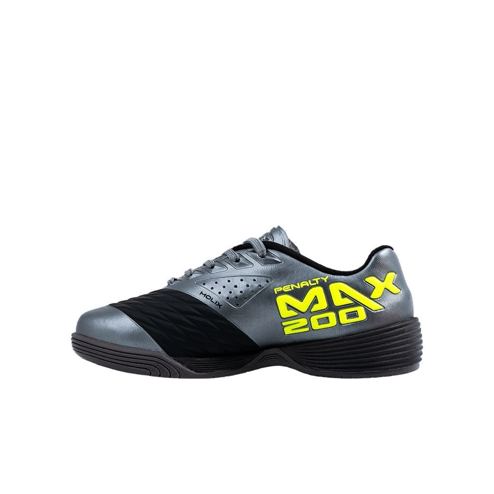 Chuteira Juvenil Penalty Futsal Max 200 Kids Y-1 126258-8062 Chumbo/Amarelo 2