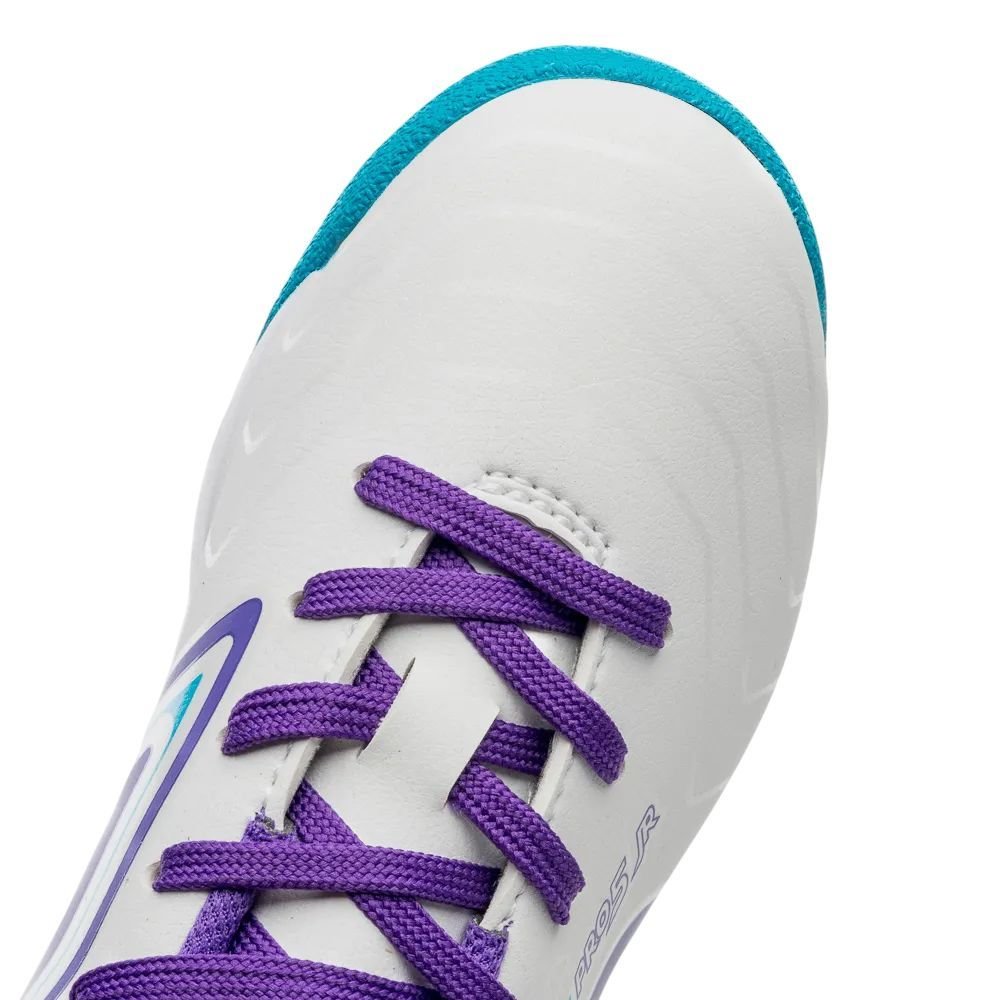 Chuteira Juvenil Umbro Futsal Pro 5 Jr U07FB00092-203 Branco/Roxo 7