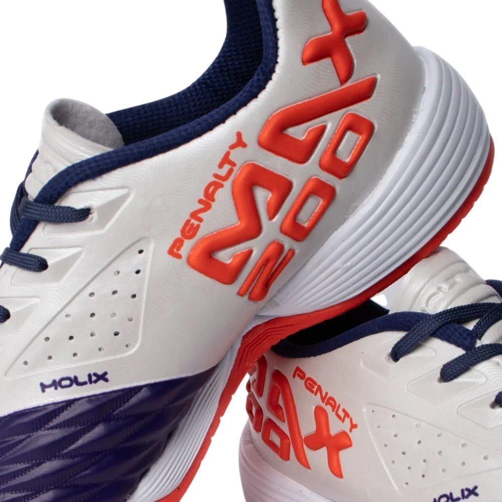 Chuteira Juvenil Penalty Futsal Max 200 Kids Y-1 126258-1640 Branco/Vermelho 4