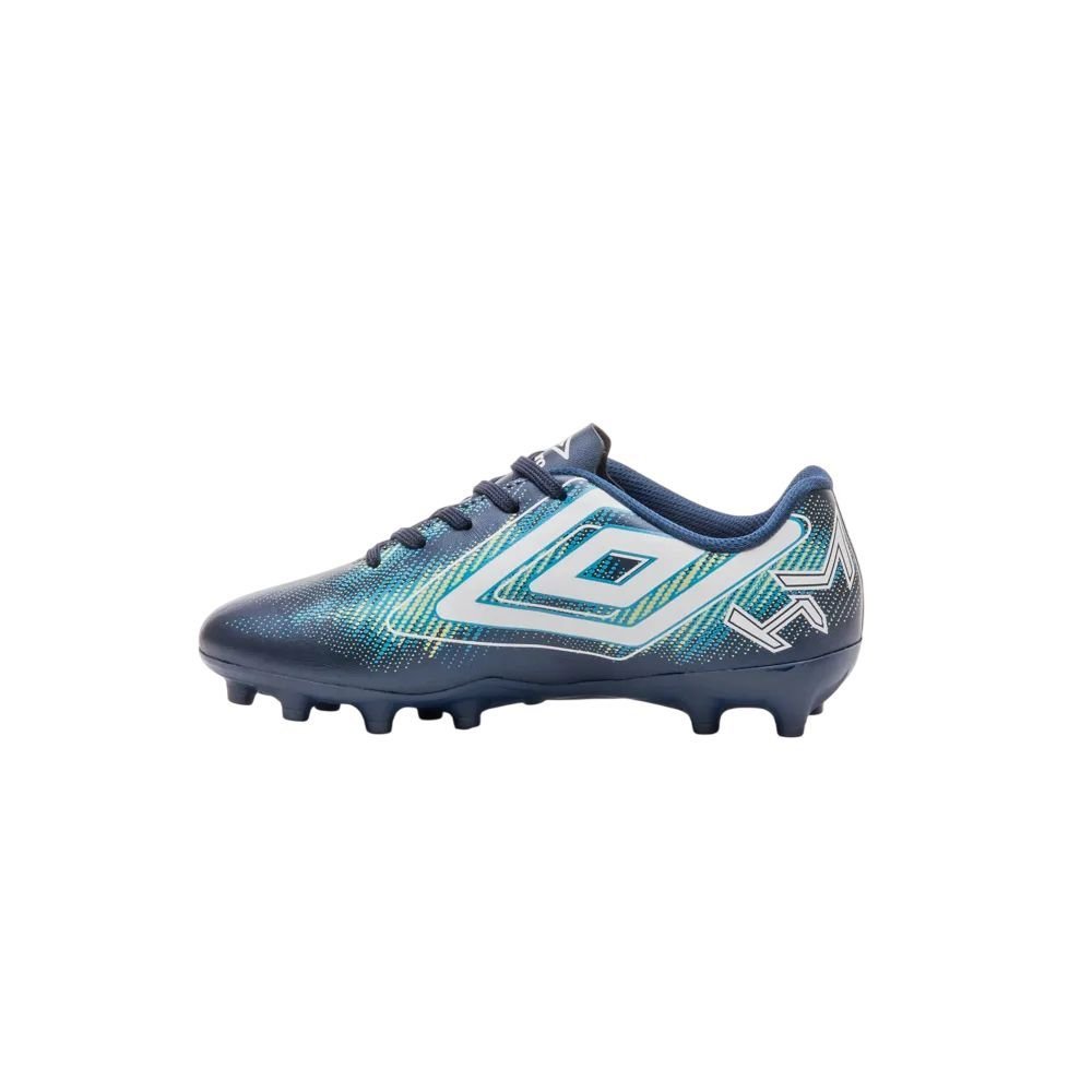 Chuteira Juvenil Umbro Campo Heatmap Jr U07FB00337-723 Azul Marinho/Azul Claro 2