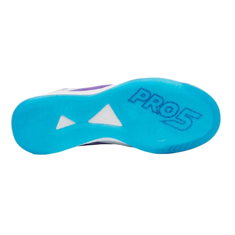 Chuteira Umbro Futsal Pro 5 Bump Masculina U01FB041-203 Branco/Roxo 6