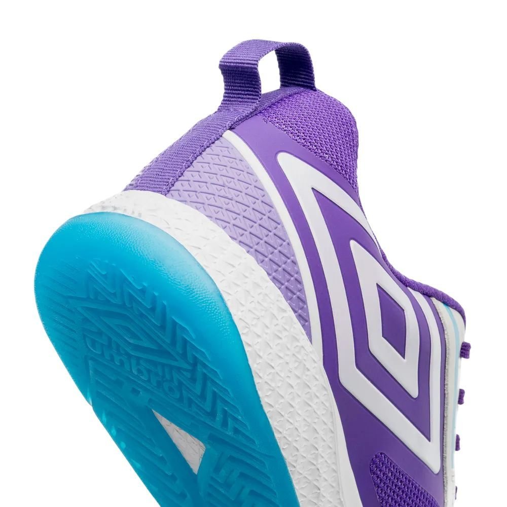 Chuteira Umbro Futsal Pro 5 Bump Masculina U01FB041-203 Branco/Roxo 7