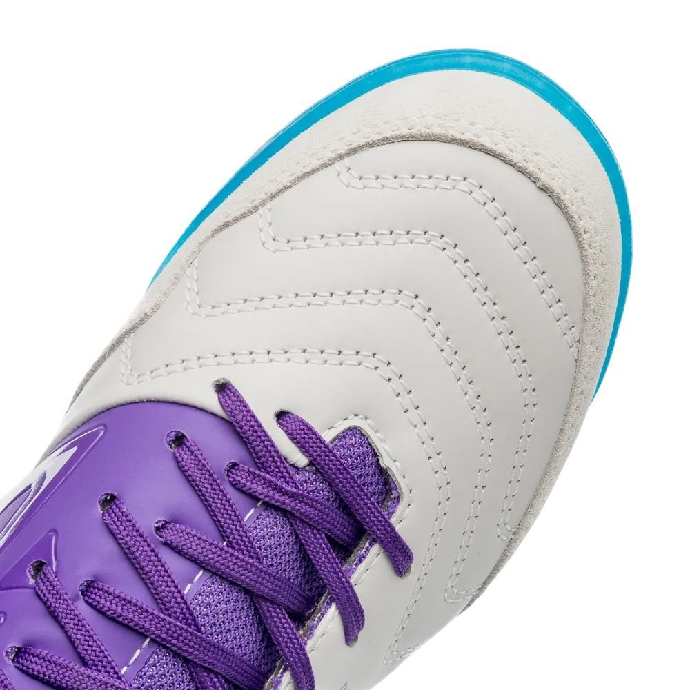 Chuteira Umbro Futsal Pro 5 Bump Masculina U01FB041-203 Branco/Roxo 9