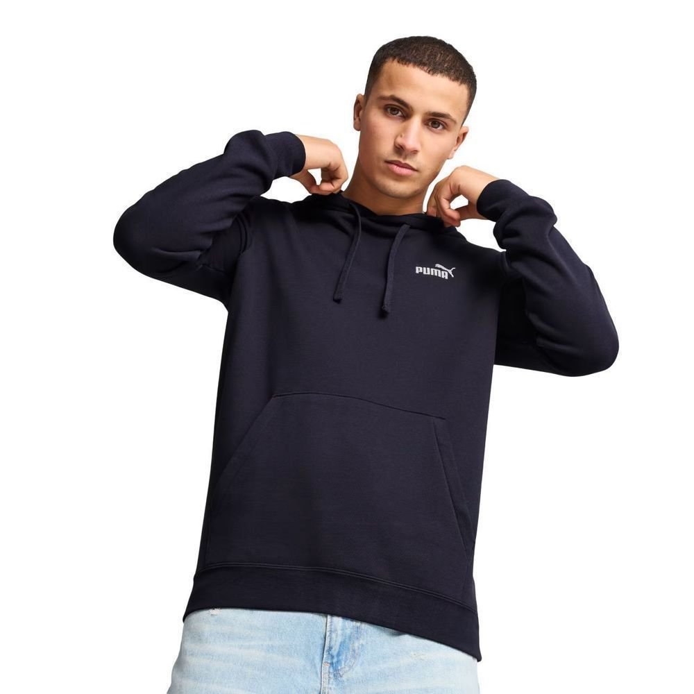 Moletom Puma Ess Small No. 1 Logo Masculino 682574-16 Azul Escuro/Branco 3