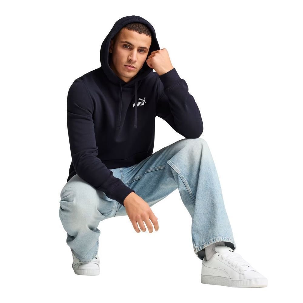 Moletom Puma Ess Small No. 1 Logo Masculino 682574-16 Azul Escuro/Branco 5