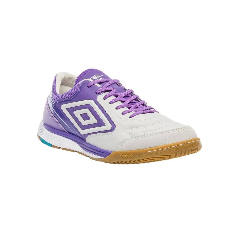 Chuteira Umbro Futsal Adamant Master Class U03FB00291-200 Branco/Roxo 3