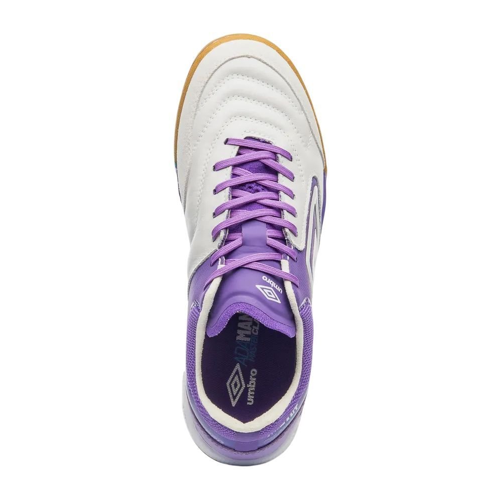 Chuteira Umbro Futsal Adamant Master Class U03FB00291-200 Branco/Roxo 4