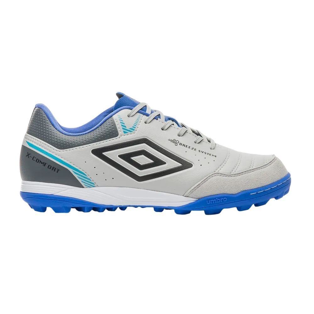 Chuteira Umbro Society X-Comfort Masculina U01FB00254-838 Cinza/Azul 1