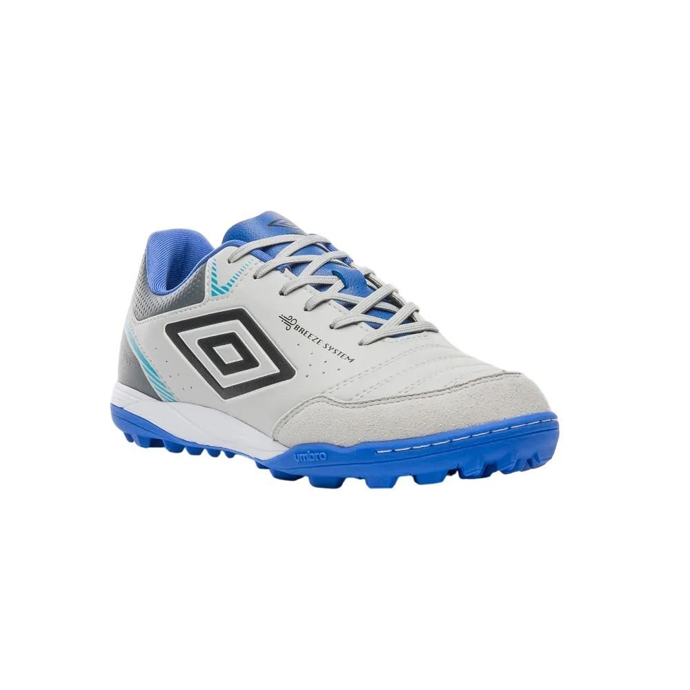 Chuteira Umbro Society X-Comfort Masculina U01FB00254-838 Cinza/Azul 3