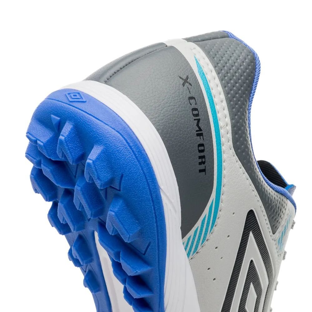 Chuteira Umbro Society X-Comfort Masculina U01FB00254-838 Cinza/Azul 7