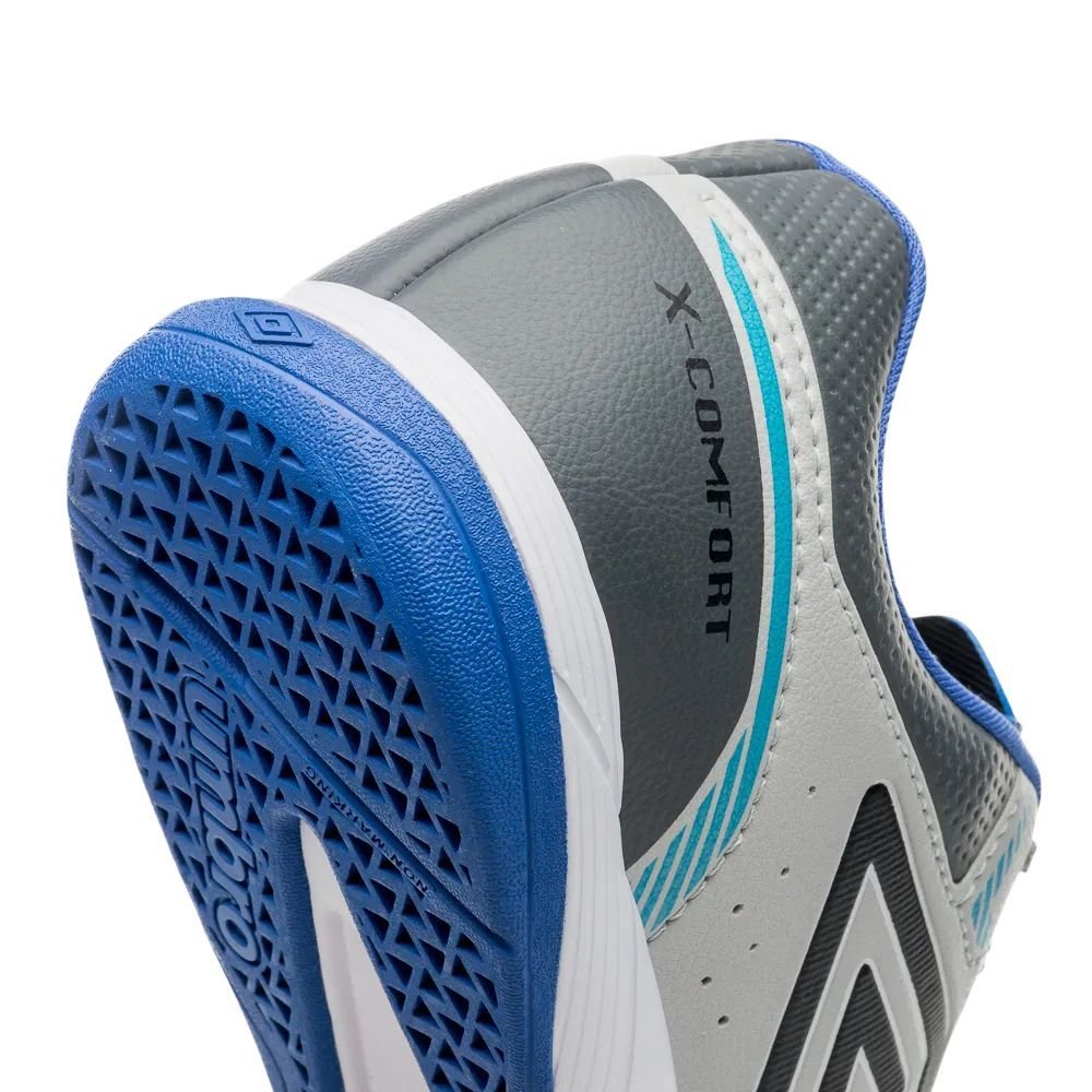 Chuteira Umbro Futsal X-Comfort Masculino U01FB00220-838 Cinza/Azul 7