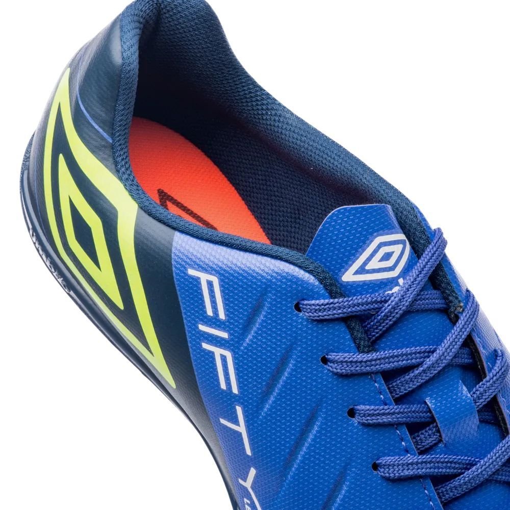 Chuteira Umbro Society Fifty VI League Masc U01FB00325-376 Azul/Amarelo 5