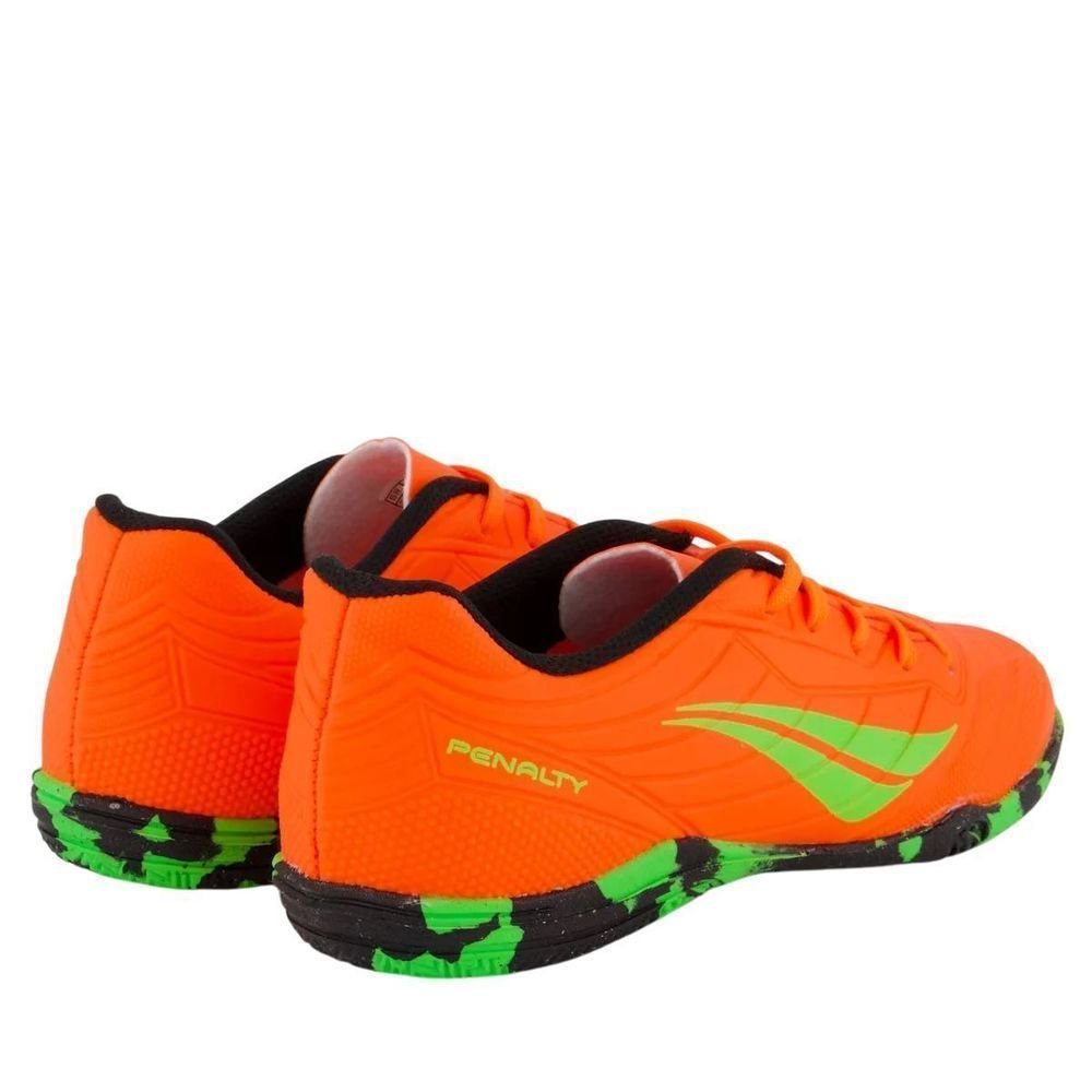 Chuteira Juvenil Penalty Society Matis Kids XXI 246241-3330 Laranja/Verde Claro 3