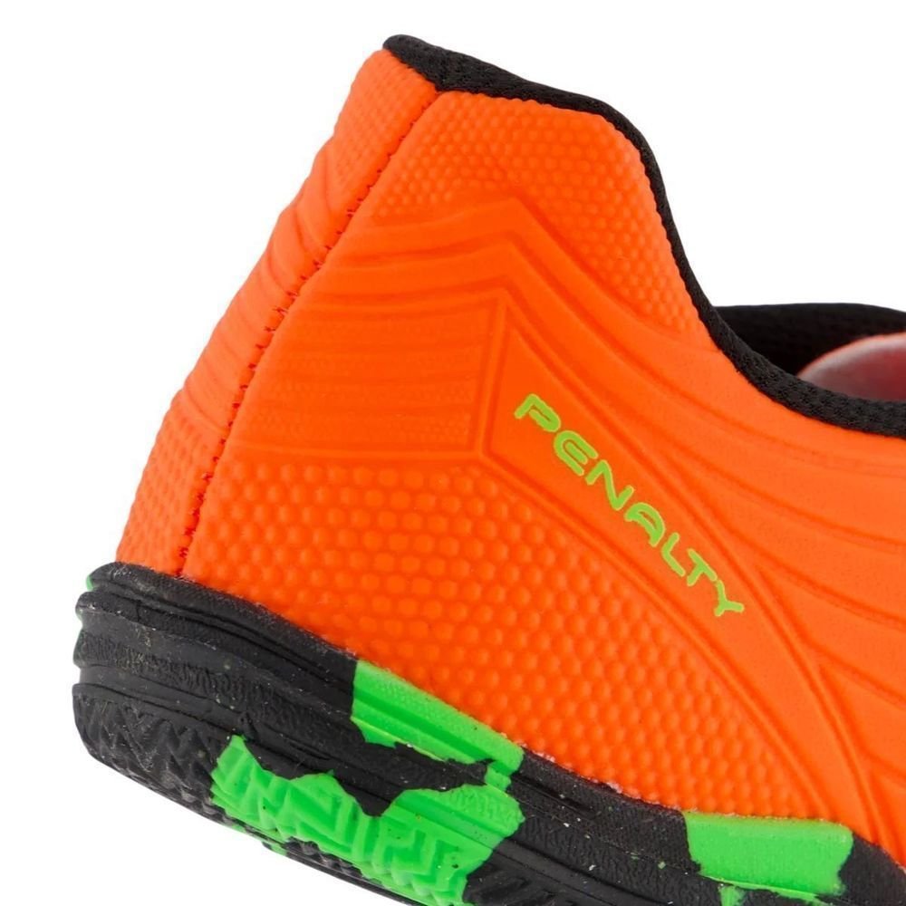 Chuteira Juvenil Penalty Society Matis Kids XXI 246241-3330 Laranja/Verde Claro 5