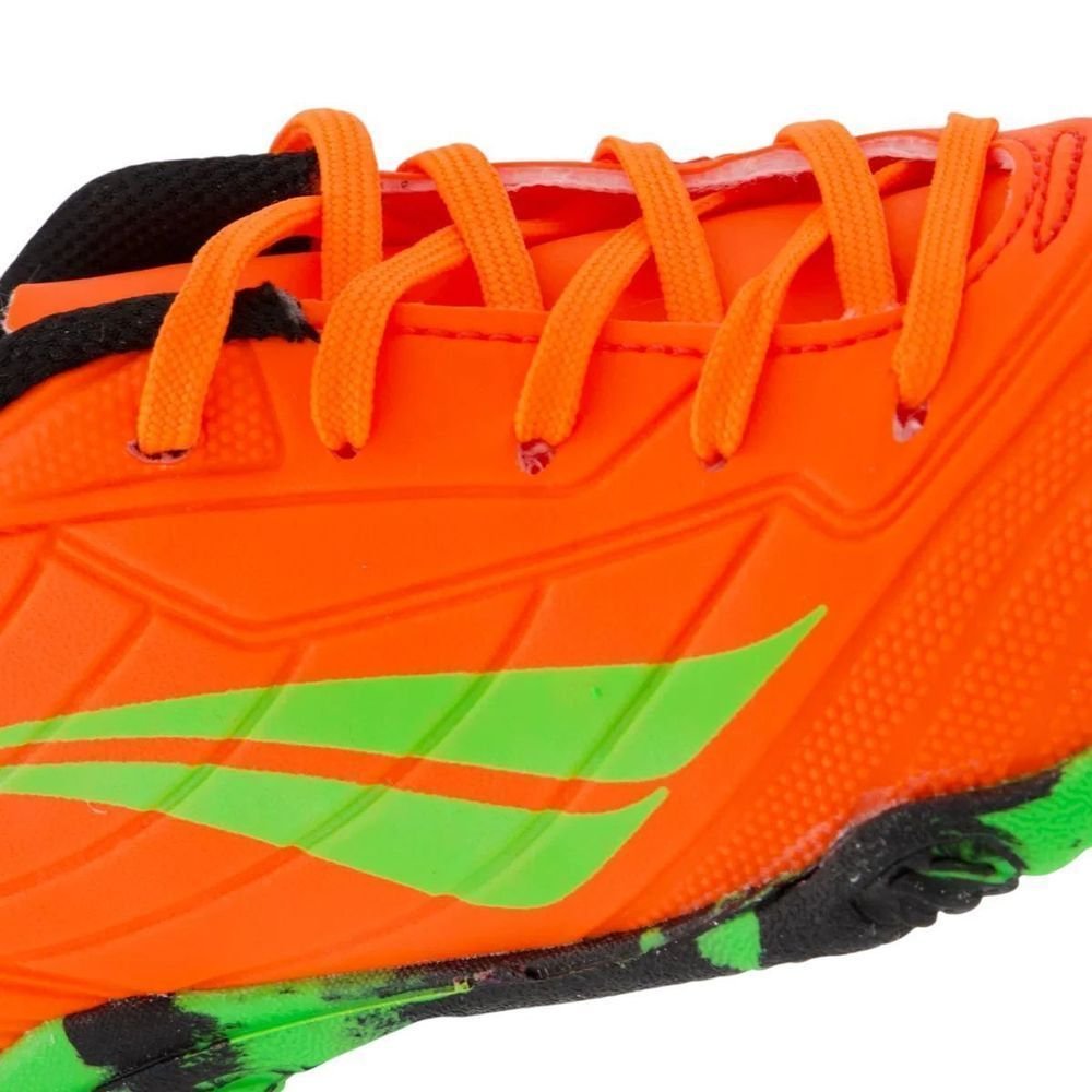 Chuteira Juvenil Penalty Society Matis Kids XXI 246241-3330 Laranja/Verde Claro 7