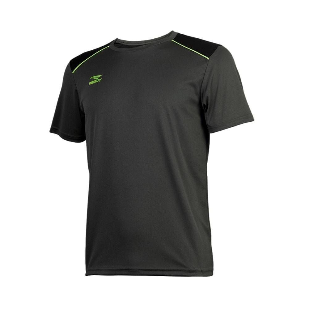 Camiseta Penalty M/C Shoulder Masculina 310739-8040 Chumbo/Verde