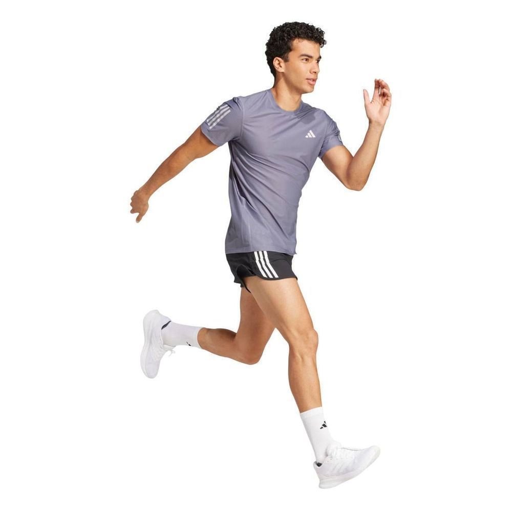 Camiseta Adidas M/C Own The Run Base Masculina JC9796 Cinza/Branco 6