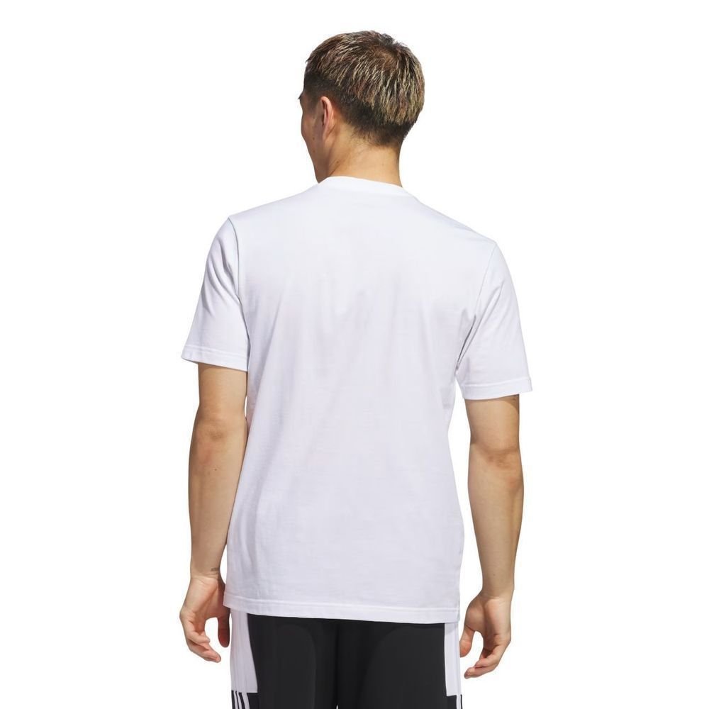 Camiseta Adidas M/C Camo Shape Graphic Masculina JI6763 Branco/Rosa 2