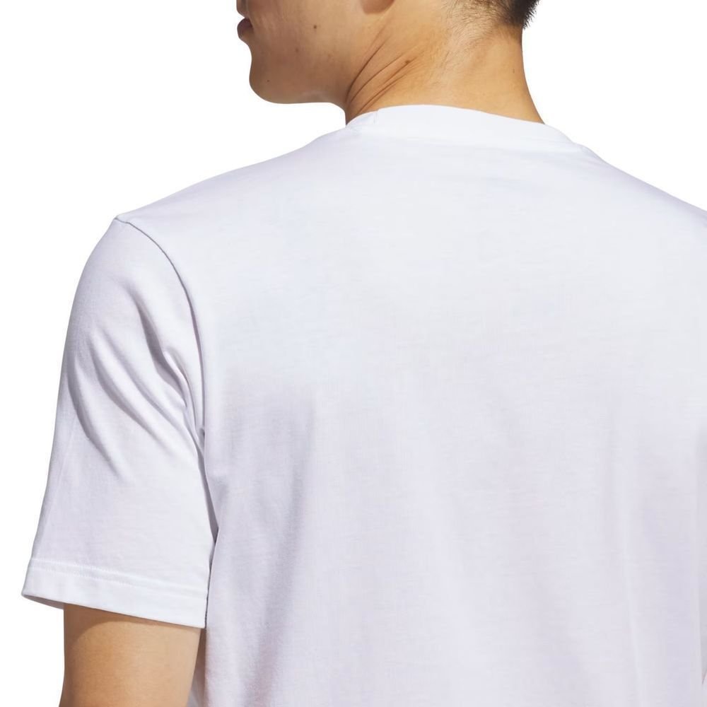 Camiseta Adidas M/C Camo Shape Graphic Masculina JI6763 Branco/Rosa 5